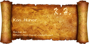 Kon Hunor névjegykártya
